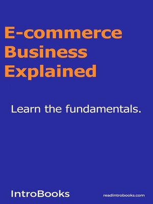 cover image of E-commerce Business Explained